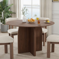 Ebern Designs 30“H ”Round Wood Dining Table Kitchen Table with 4 Legs & Reviews | Wayfair